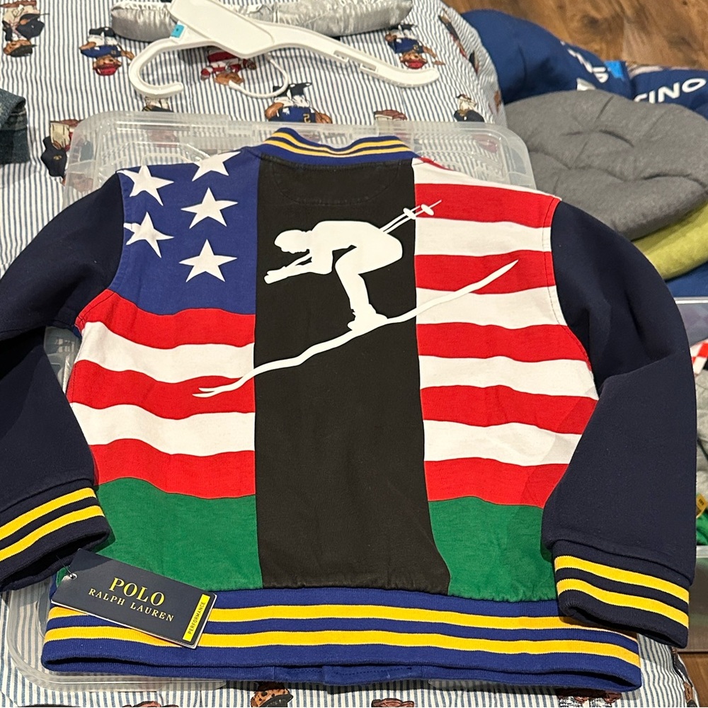 Polo by Ralph Lauren Kids vintage suicide Ski Graphic light weight jacket NWT